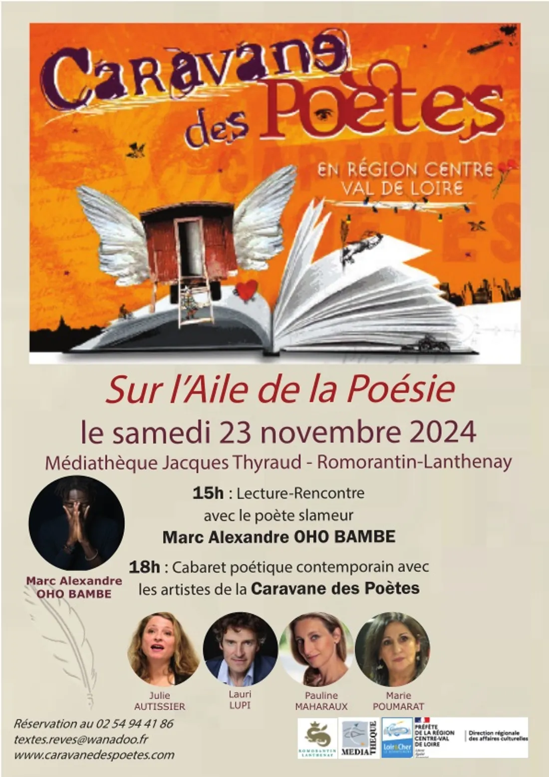 ROMORANTIN (41) - Spectacle : Sur l'Aile de la Poésie