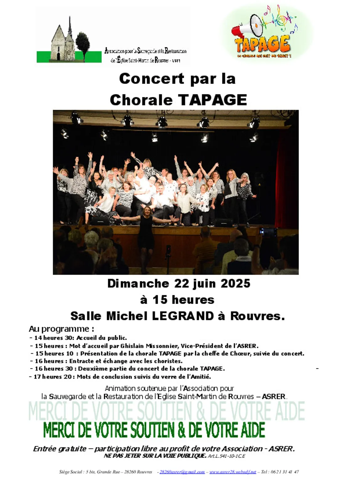 ROUVRES - Concert de la chorale Tapage