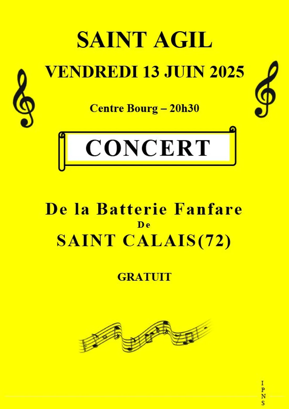 SAINT-AGIL (41) - Concert de la Batterie Fanfare de Saint-Calais