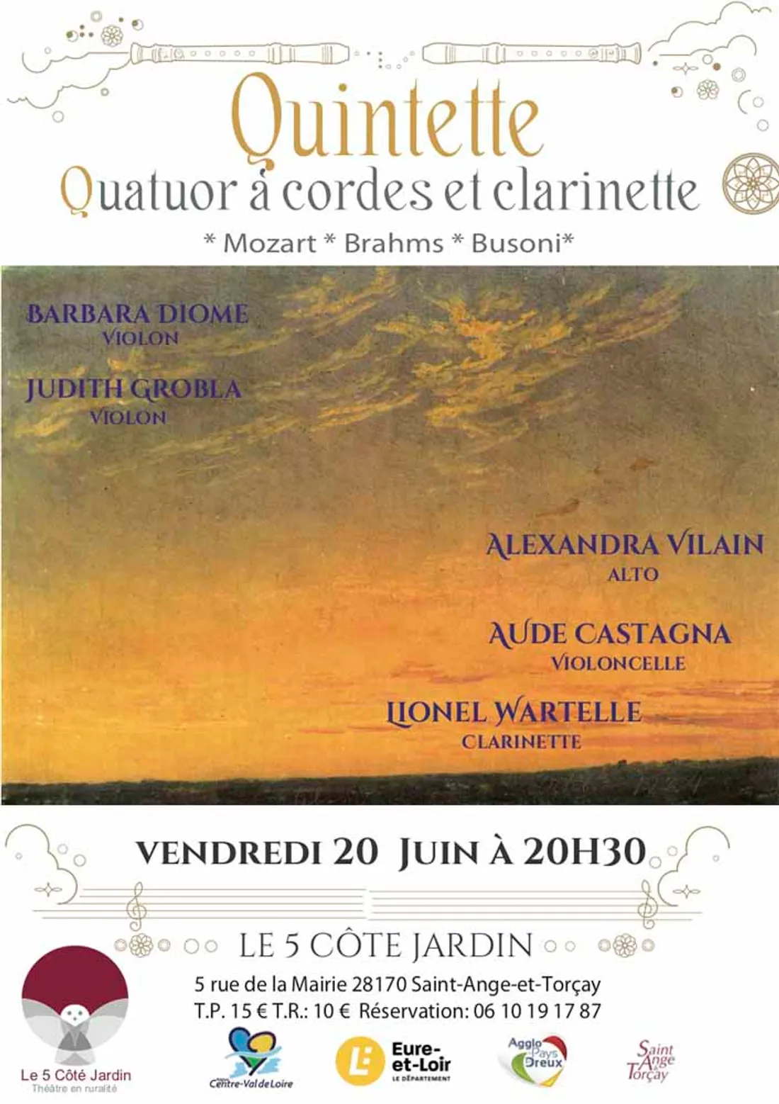 SAINT-ANGE-ET-TORÇAY - Concert : Quatuor à cordes et clarinette