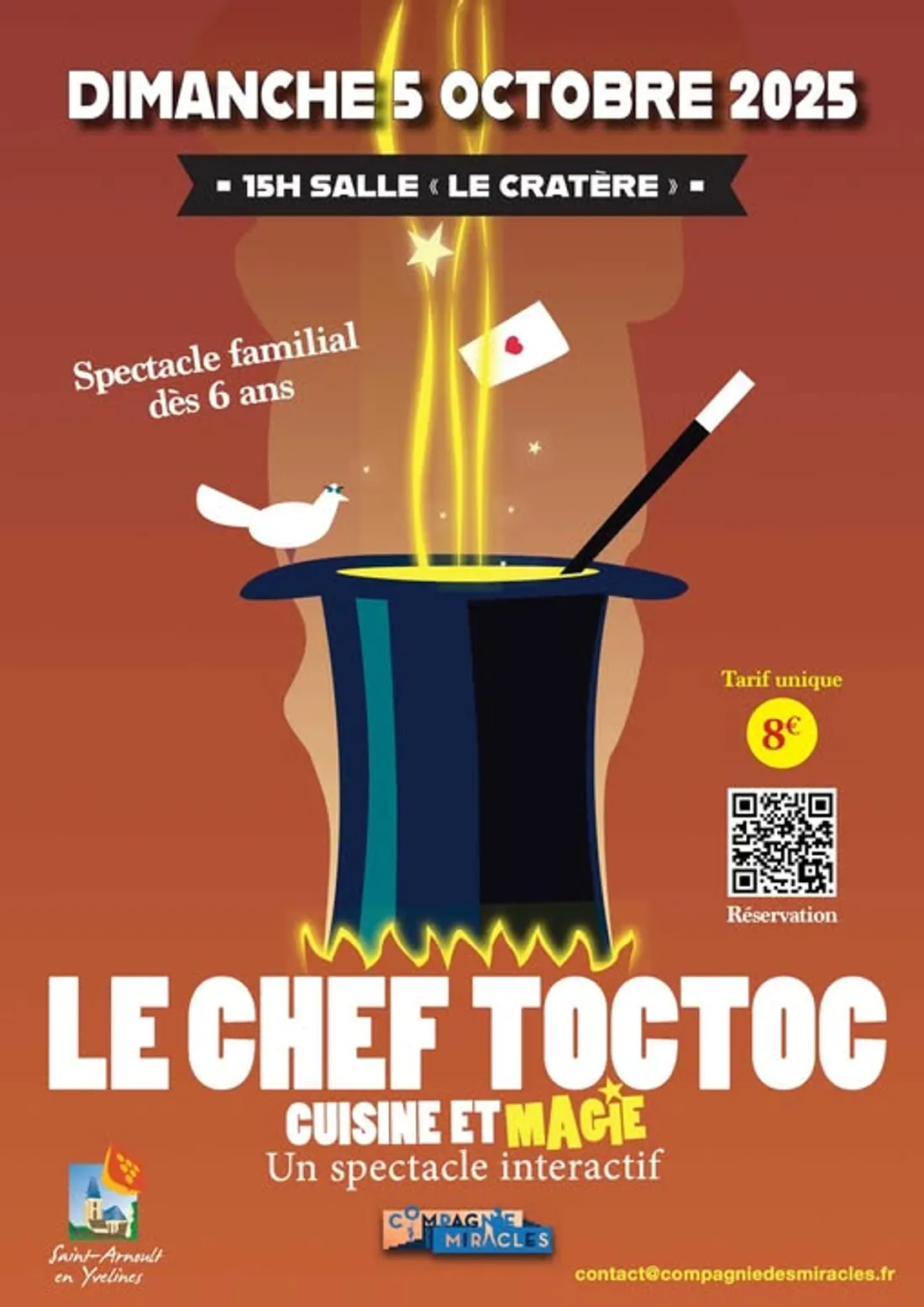 SAINT-ARNOULT-EN-YVELINES (78) - Spectacle : Le chef toc toc