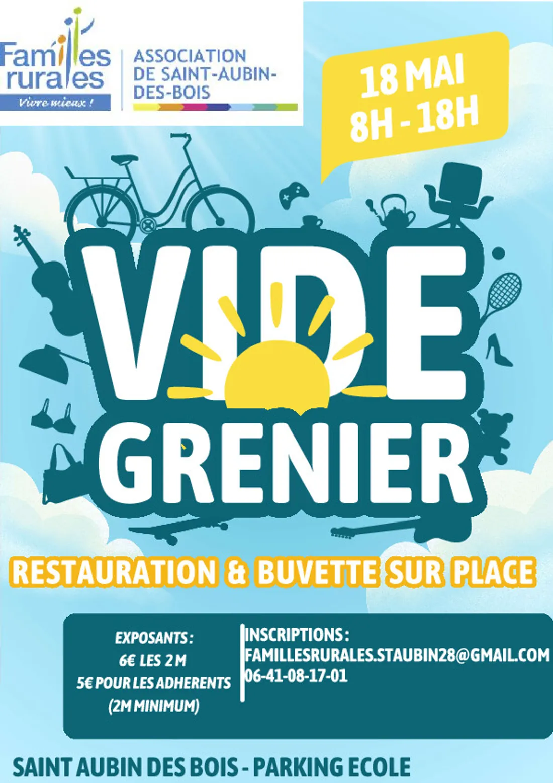 SAINT-AUBIN-DES-BOIS - Vide-greniers des Familles Rurales