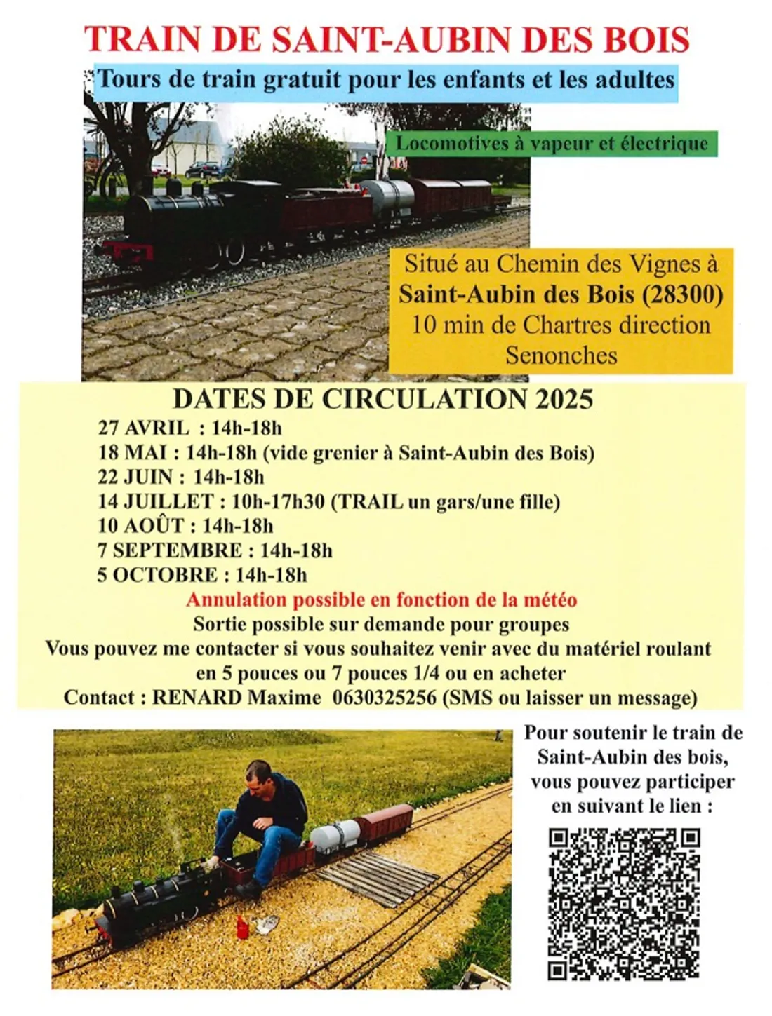 SAINT-AUBIN-DES-BOIS - Tours de petit train gratuit