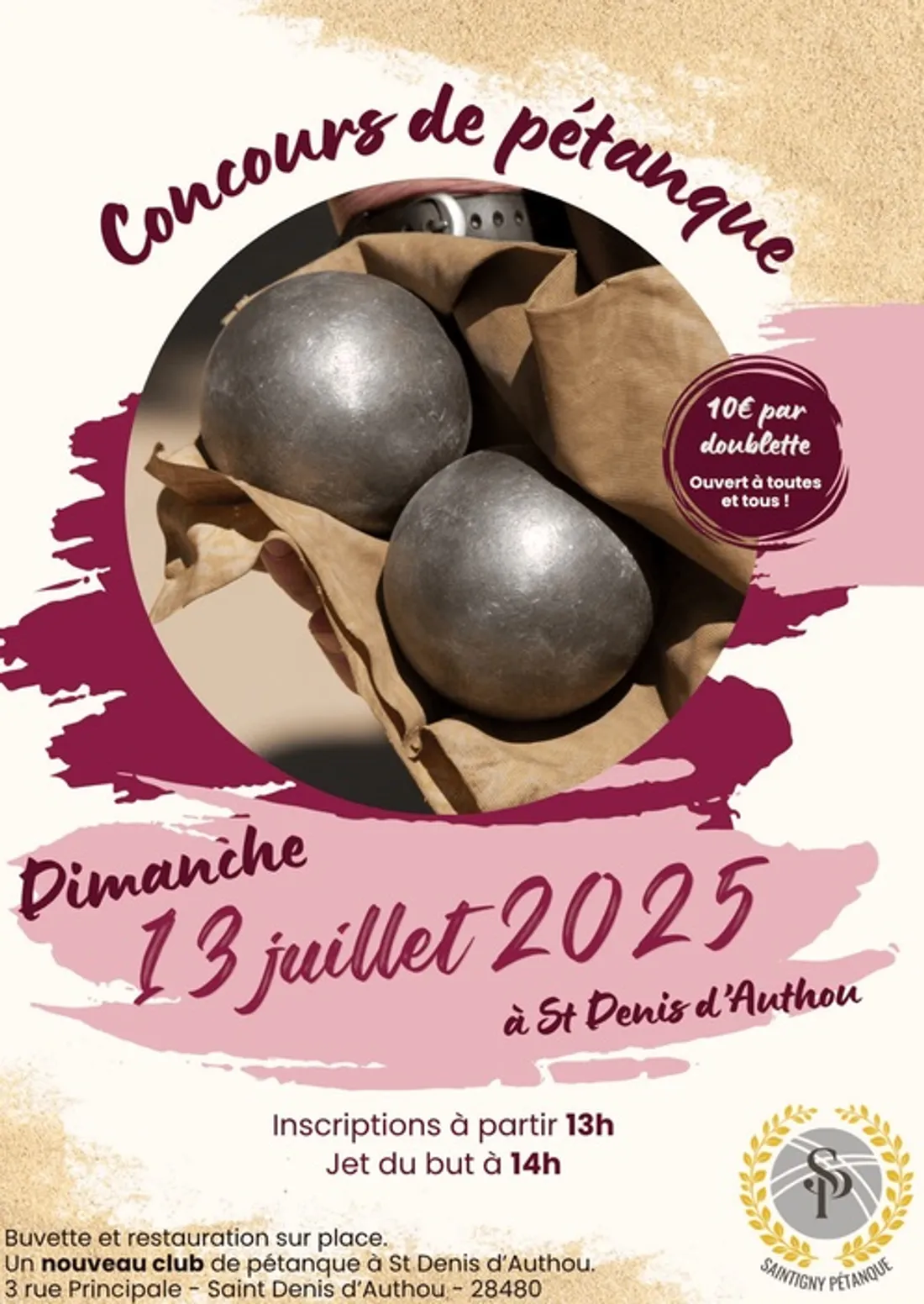 SAINT-DENIS-D'AUTHOU - Concours de pétanque 