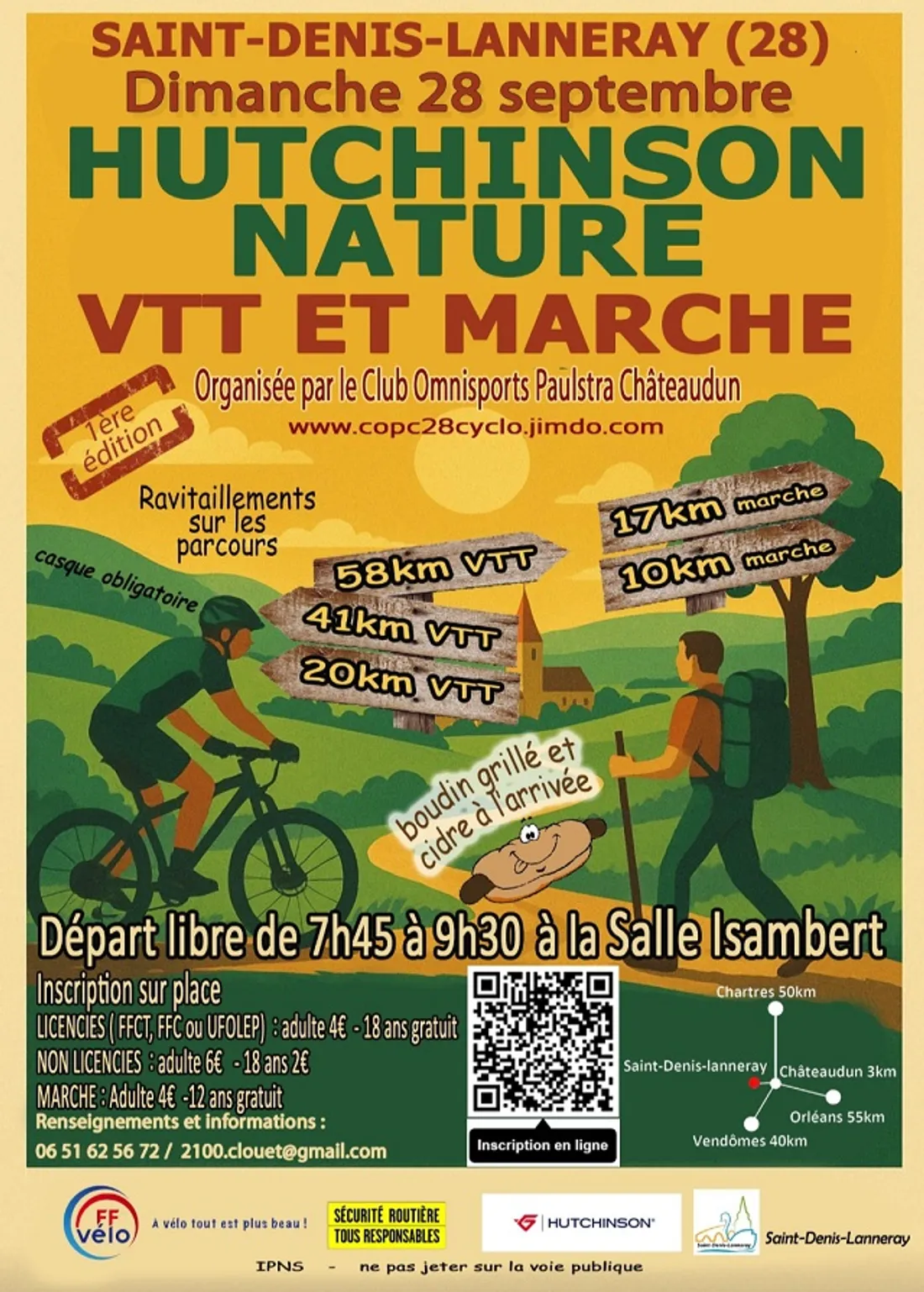 SAINT-DENIS-LES-PONTS - Rando vtt et marche Hutchinson Nature