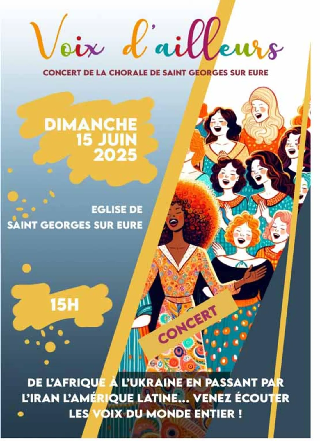 SAINT-GEORGES-SUR-EURE - Concert de la chorale Voix d'ailleurs