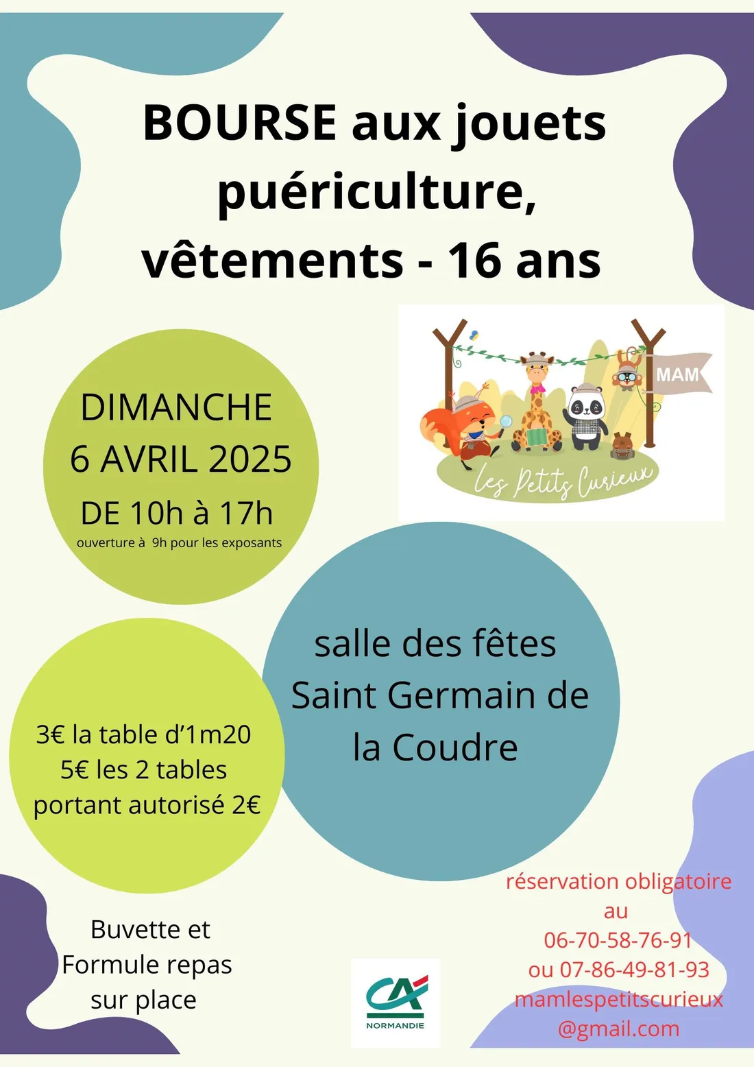 SAINT-GERMAIN-DE-LA-COUDRE (61) - Bourse aux jouets, puériculture, vêtements enfants