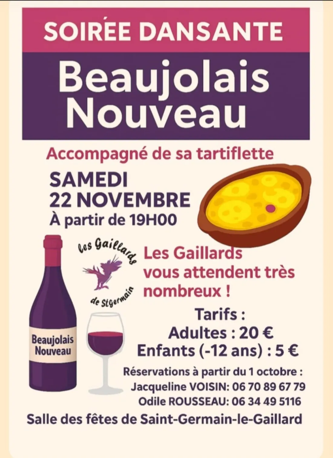 SAINT-GERMAIN-LE-GAILLARD - Soirée Beaujolais Nouveau