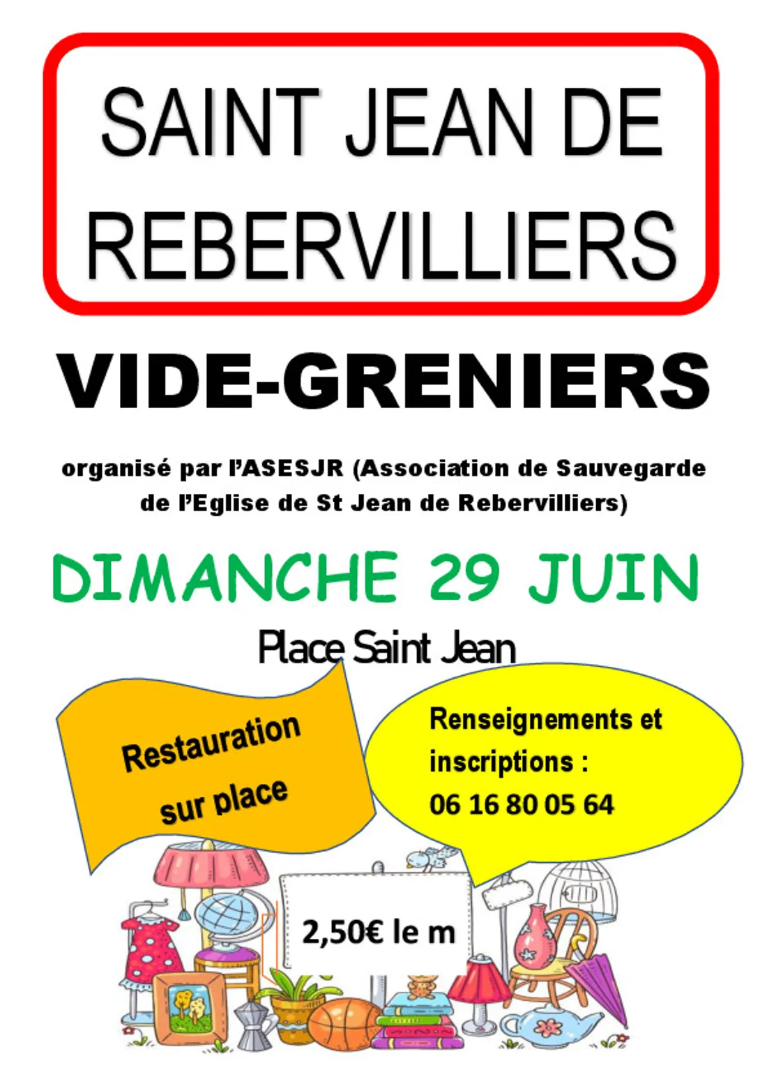 SAINT-JEAN-DE-REBERVILLIERS – Vide-greniers de l'ASESJR