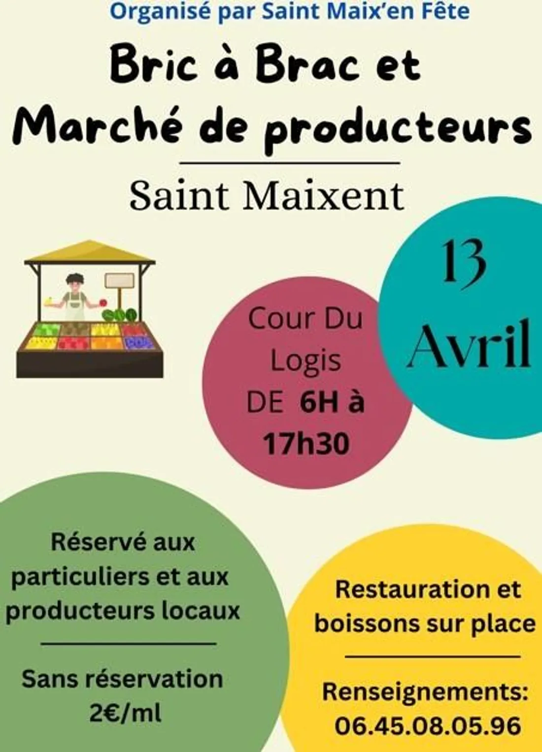 SAINT-MAIXENT (72) - Bric-à-brac et marché de producteurs