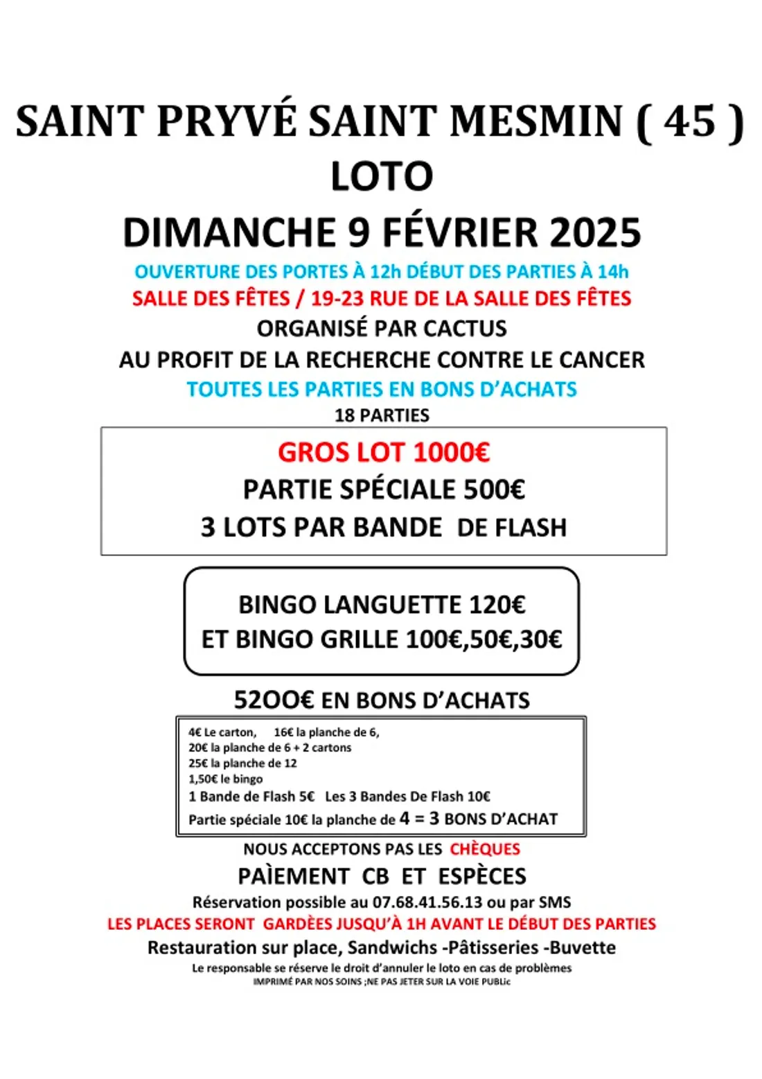SAINT-PRYVÉ-SAINT-MESMIN (45) - Loto de Cactus