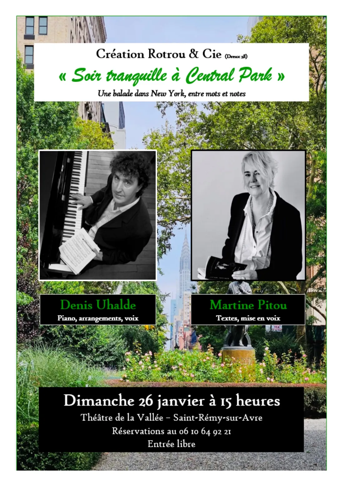 SAINT-RÉMY-SUR-AVRE - Concert : Soir tranquille à Central Park