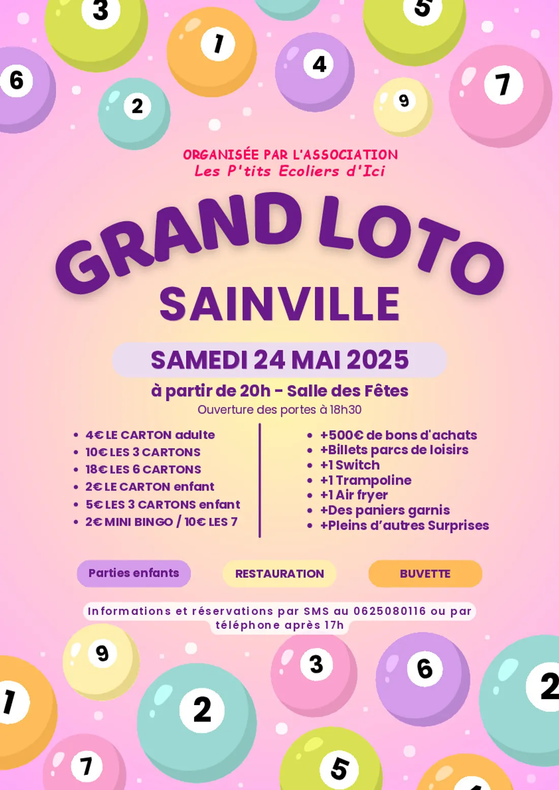 SAINVILLE - Loto des P'tits Ecoliers d'Ici