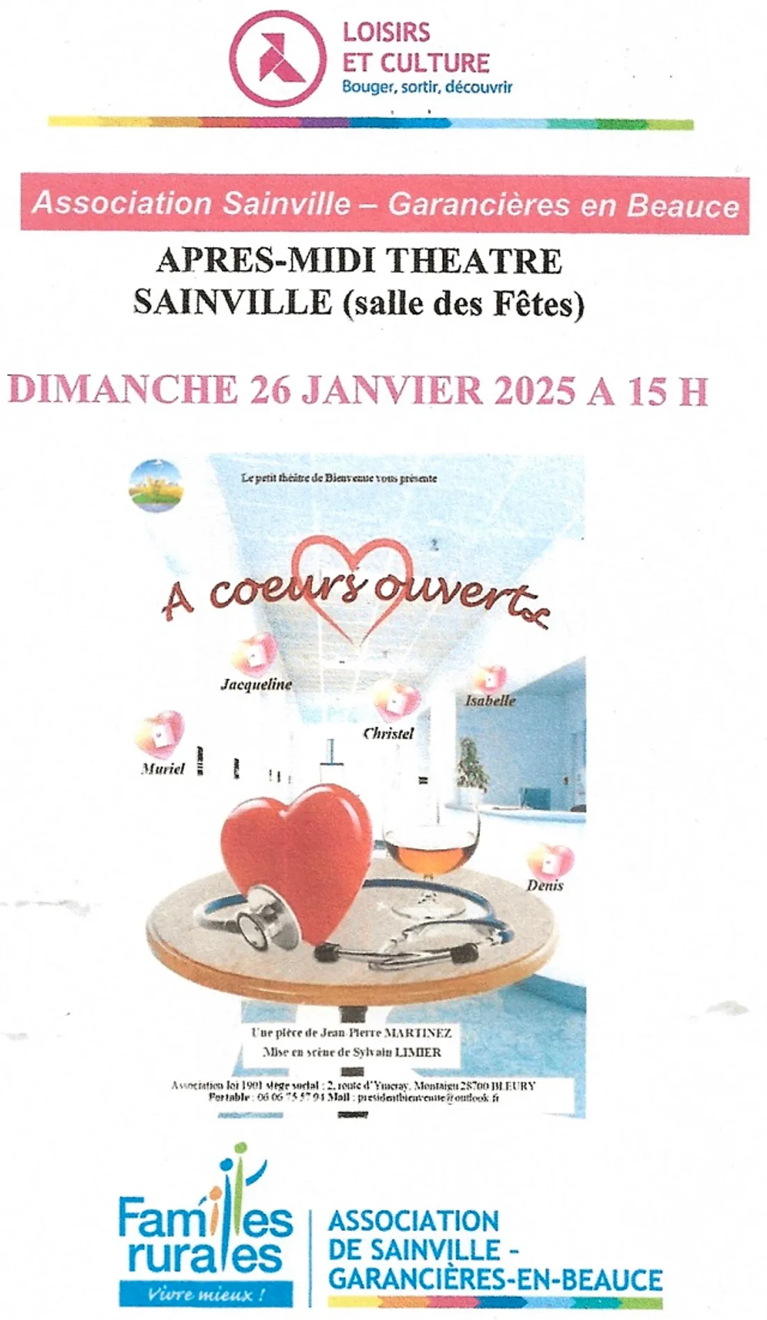 SAINVILLE - Théâtre : A cœur ouverts
