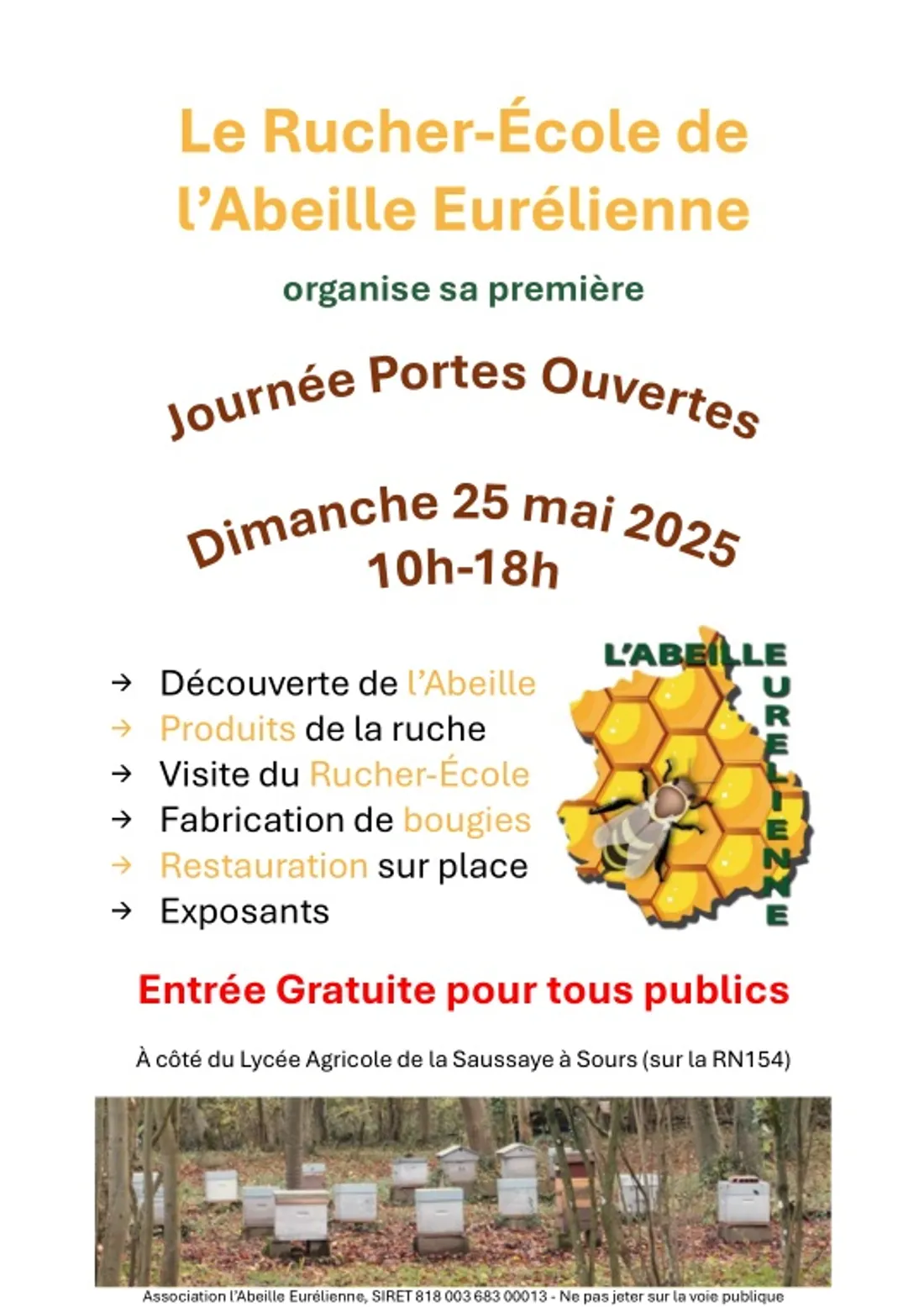 SOURS - Portes ouvertes du Rucher-École de l'Abeille Eurélienne