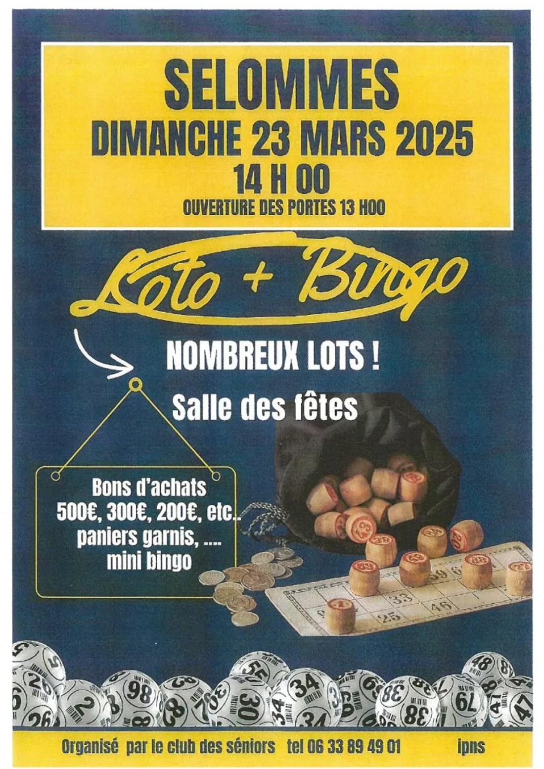 SELOMMES (41) - Loto du club des seniors