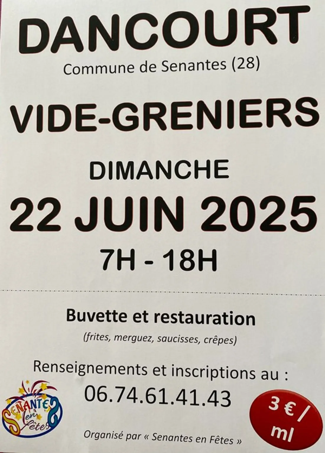 SENANTES - Vide-greniers à Dancourt