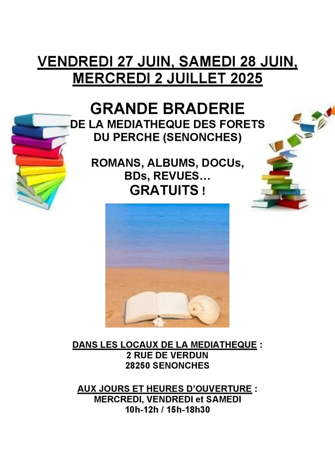 SENONCHES - Braderie de la médiathèque