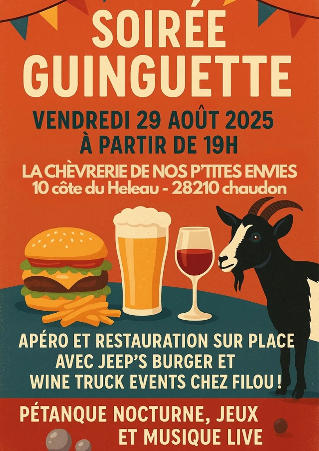 CHAUDON - Soirée guinguette à la Chèvrerie de Nos P'tites Envies
