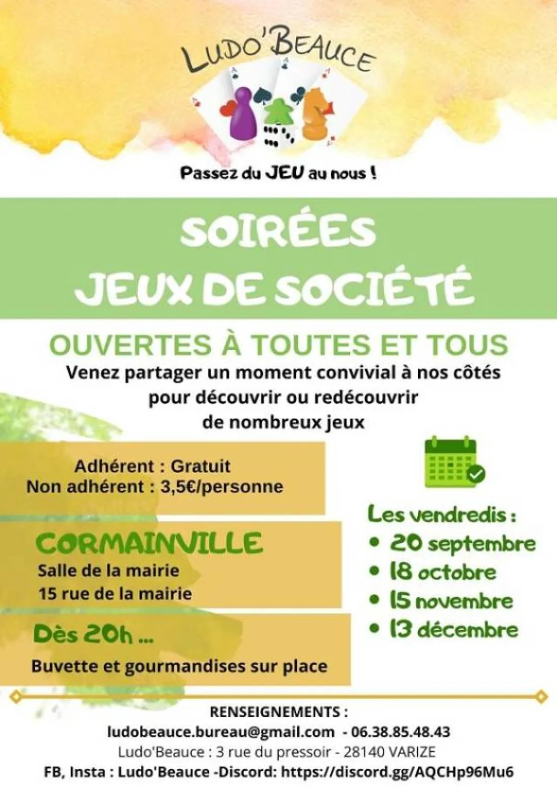 CORMAINVILLE - Soirée jeux de société