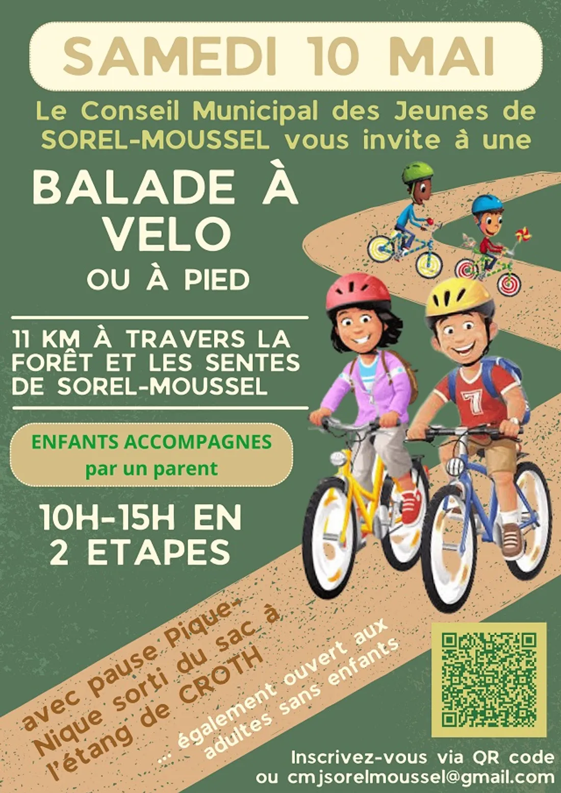 SOREL-MOUSSEL - Balade à vélo ou à pied