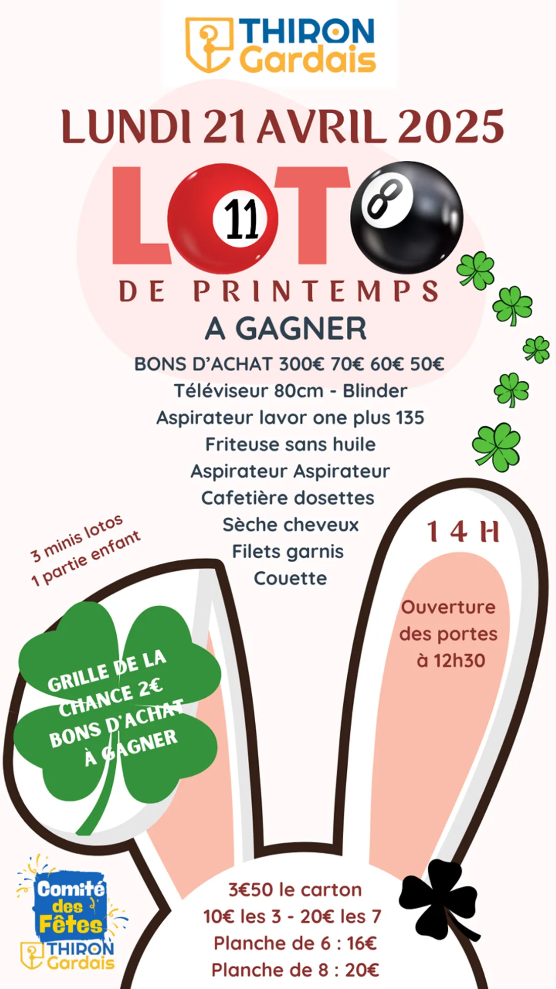 THIRON-GARDAIS - Loto du comité des fêtes