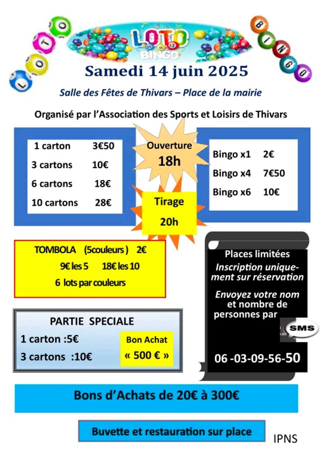 THIVARS - Loto de l'Association des Sports et Loisirs