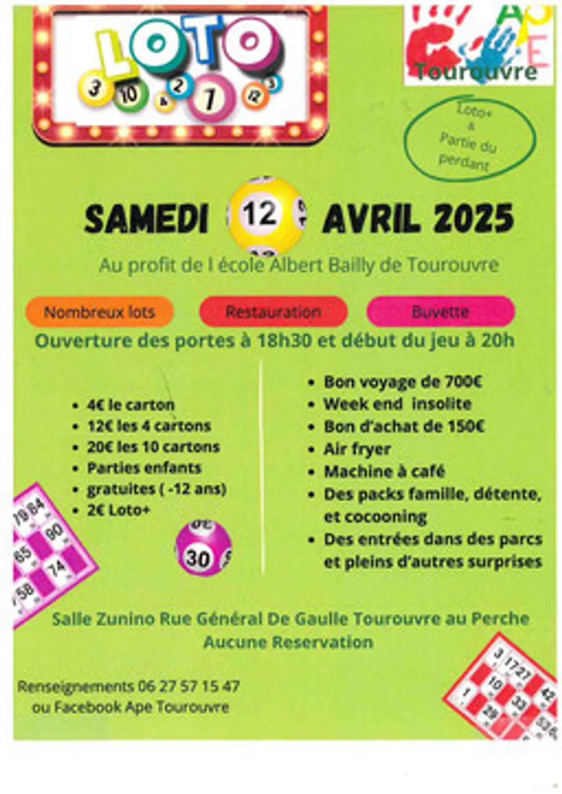 TOUROUVRE (61) - Loto de l'APE