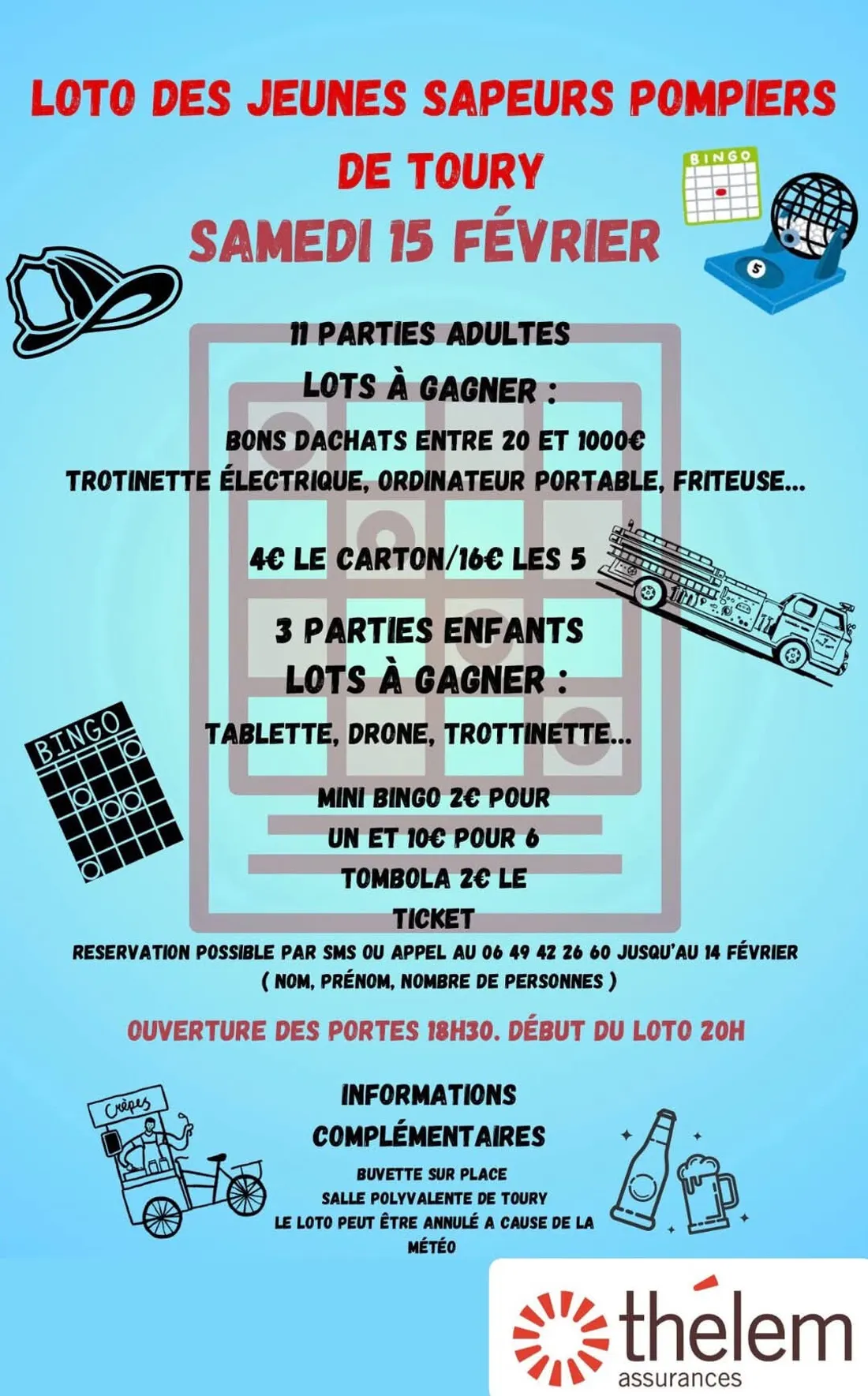 TOURY - Loto des jeunes sapeurs-pompiers