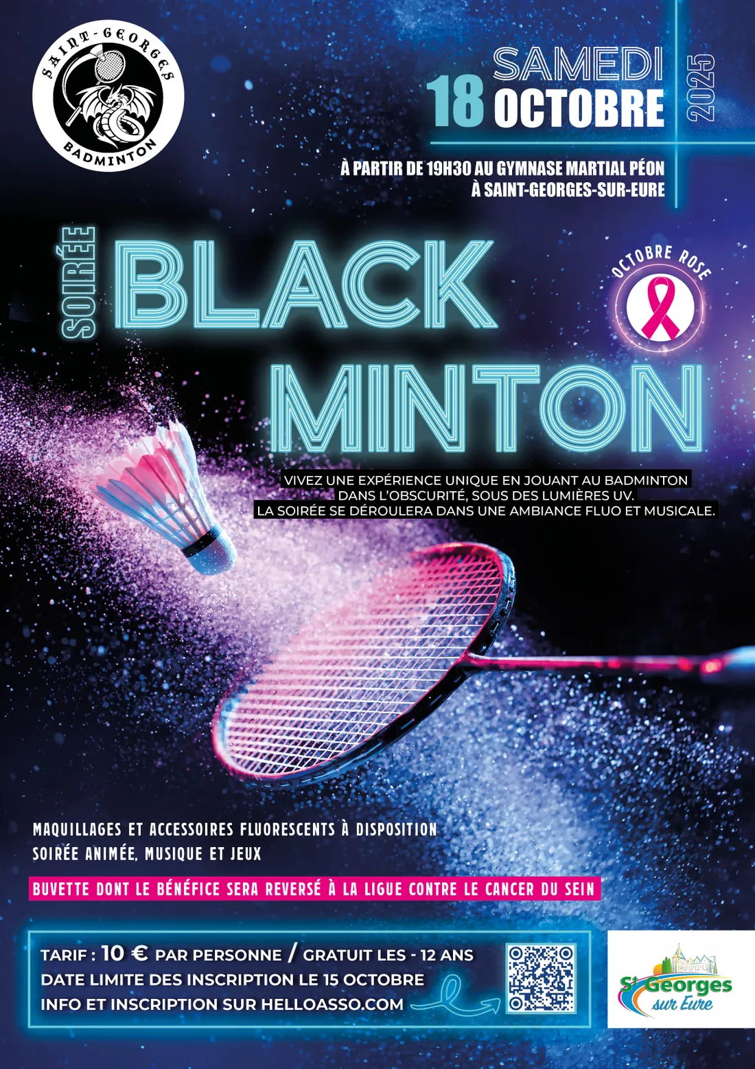 Affiche, Soirée "Blackminton, Badminton