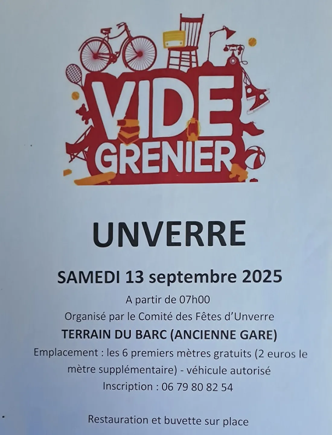 UNVERRE - Vide-greniers du comité des fêtes