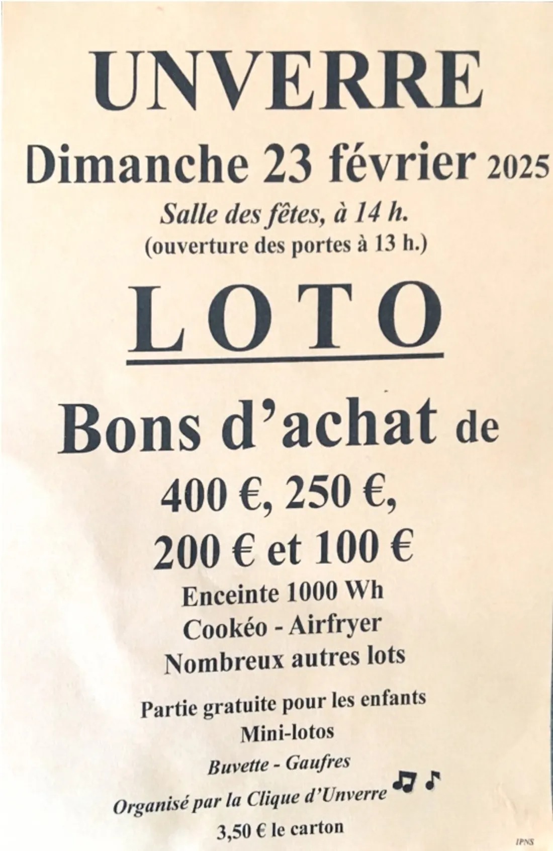 UNVERRE - Loto de la Clique