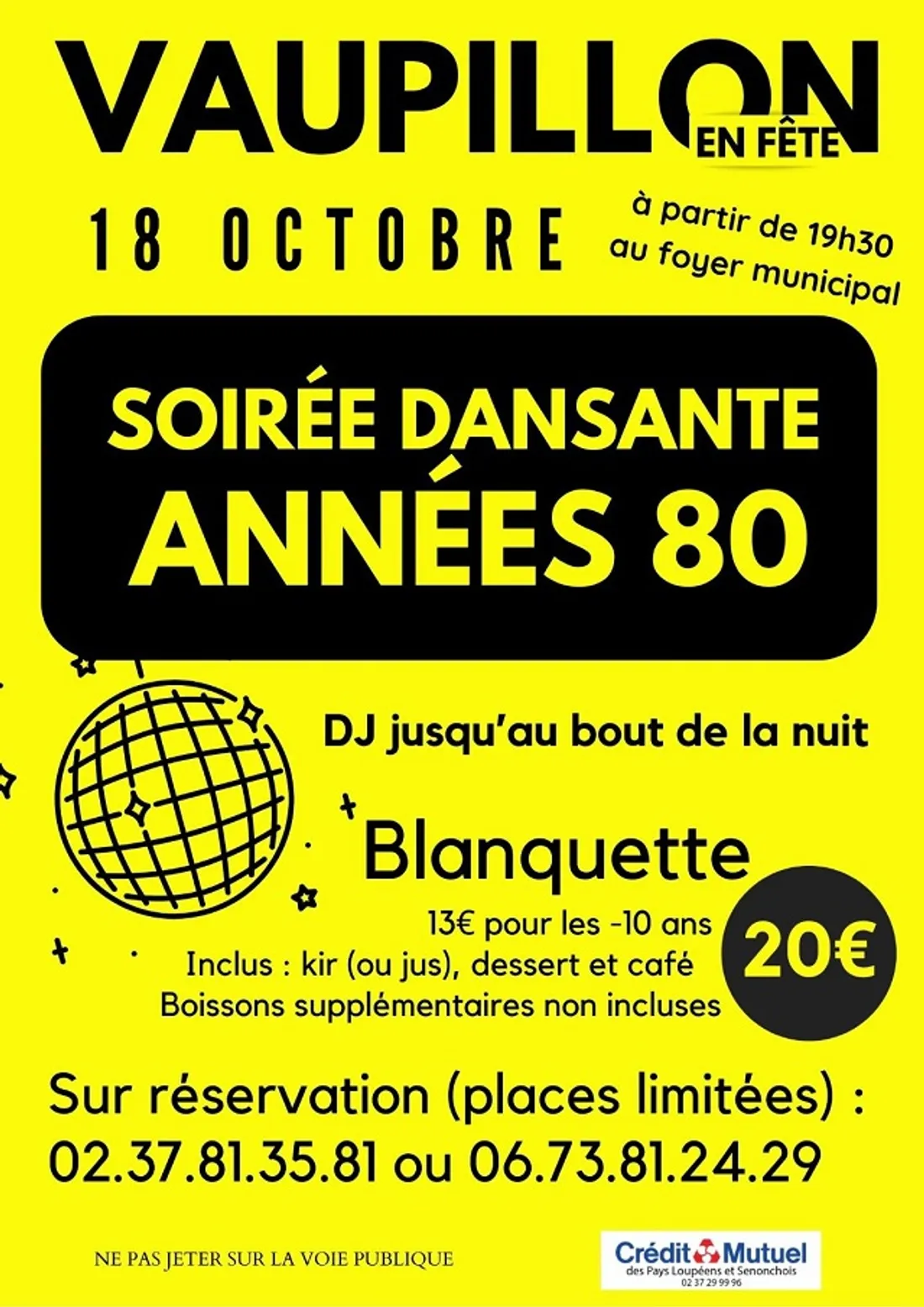 VAUPILLON - Dîner dansant années 80