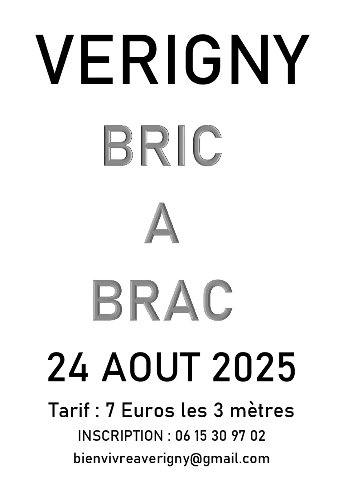 VÉRIGNY - Vide-greniers de Bien Vivre à Vérigny