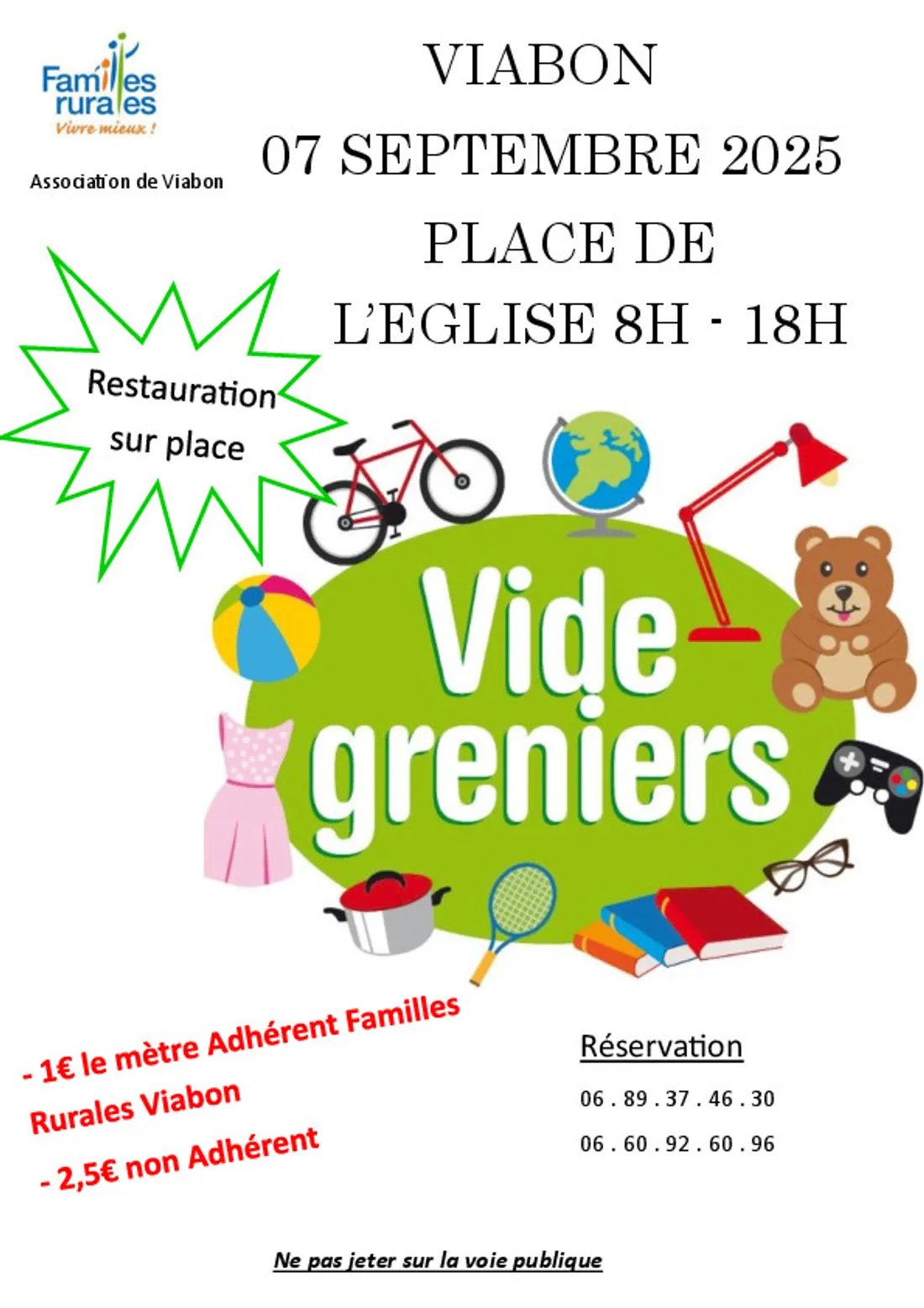 VIABON - Vide-greniers des Familles Rurales