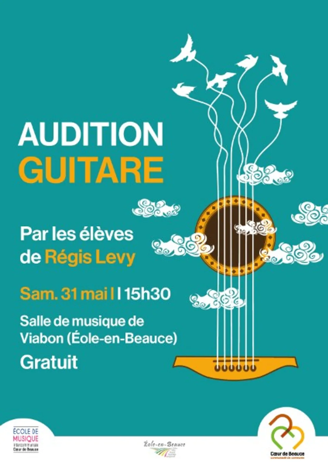 VIABON - Audition de guitare par les élèves de l’EMI