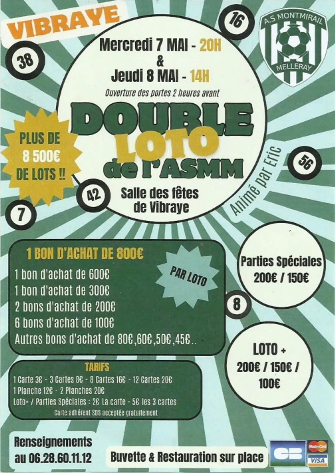 VIBRAYE (72) - Double loto de l'ASMN