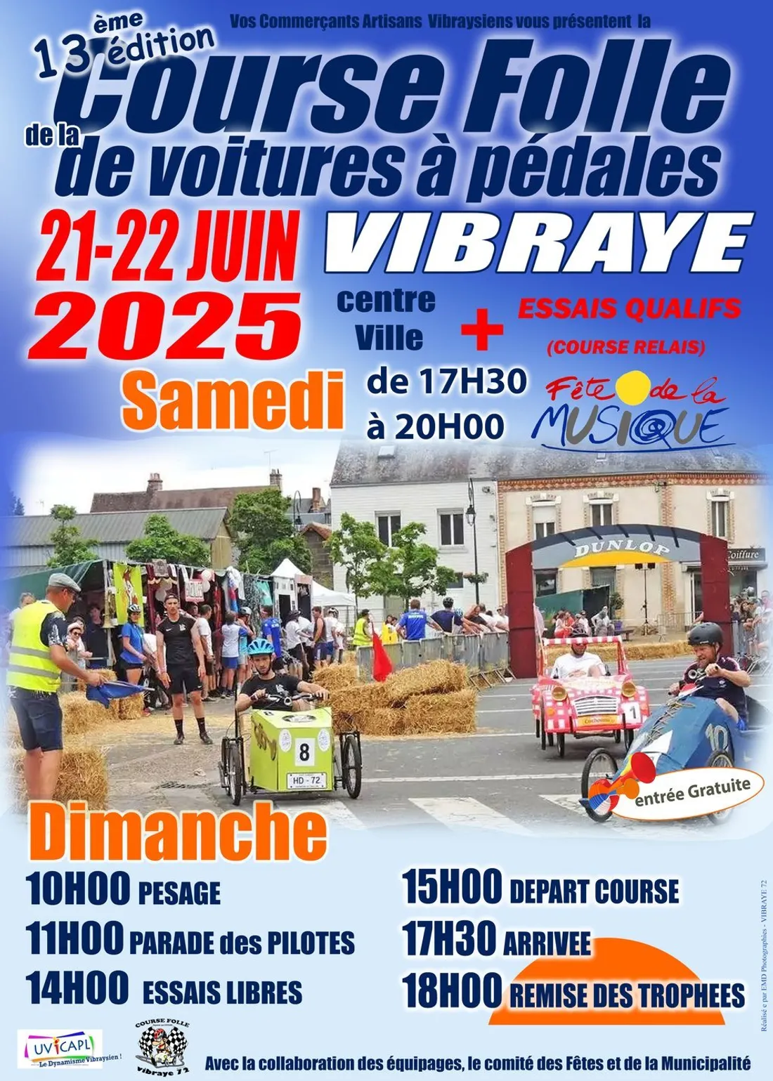 VIBRAYE (72) - Course folle de voitures à pédales
