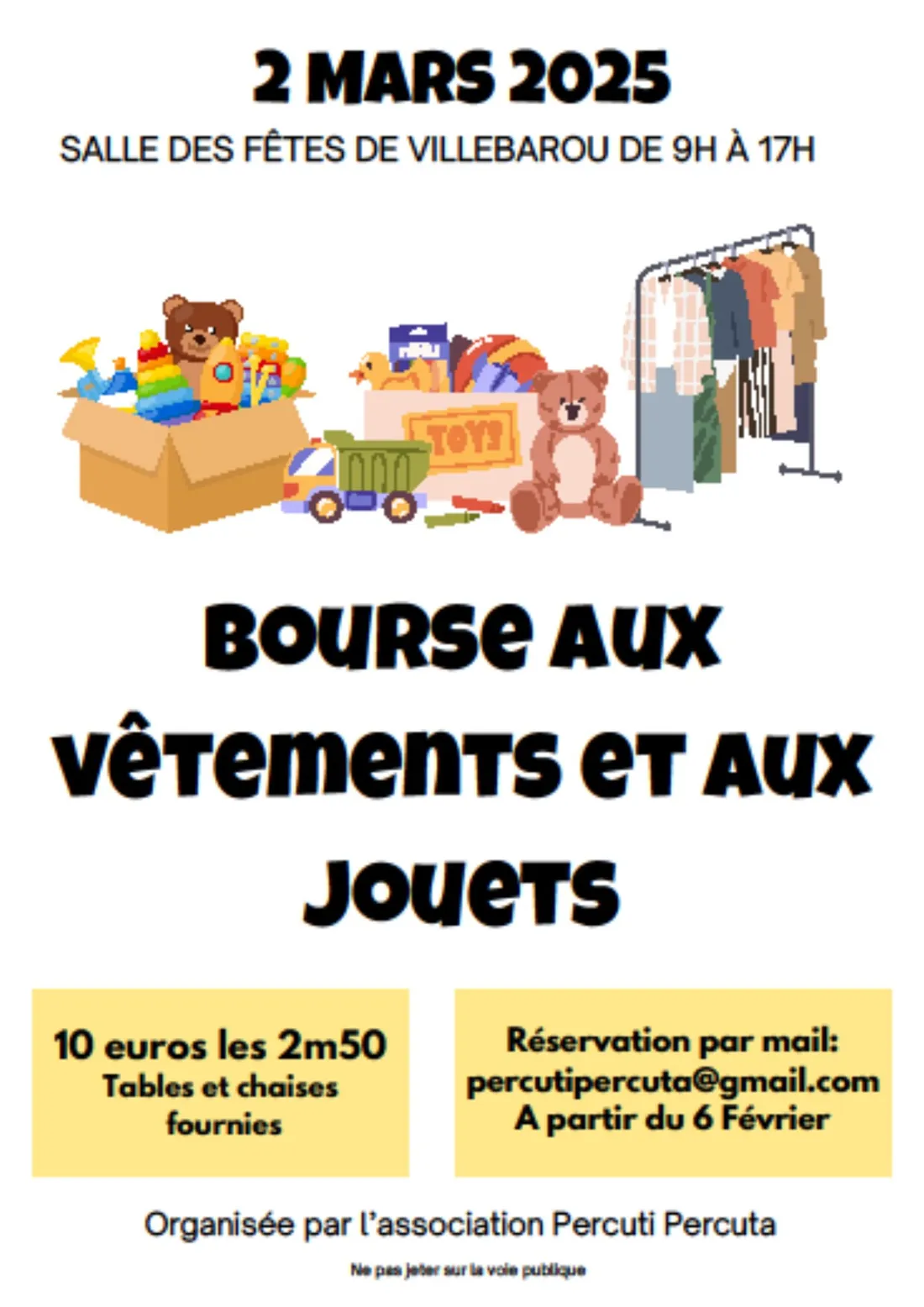 VILLEBAROU (41) - Bourse aux vêtements et aux jouets