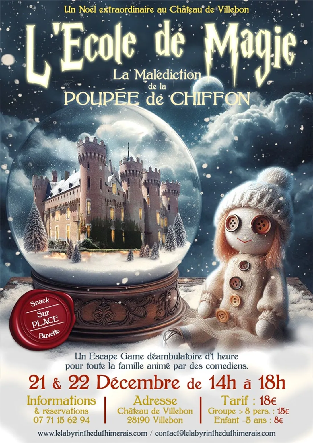 VILLEBON - Escape game : L'école de magie