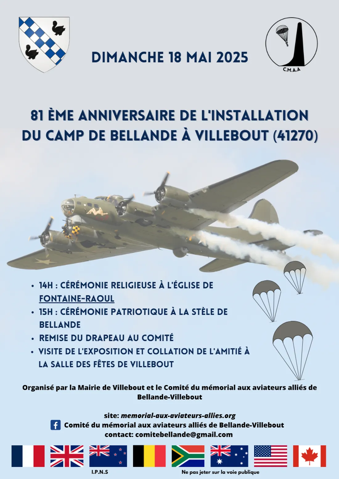 FONTAINE-RAOUL (41) / VILLEBOUT (41) - 81e anniversaire de l'installation du Camp de Bellande