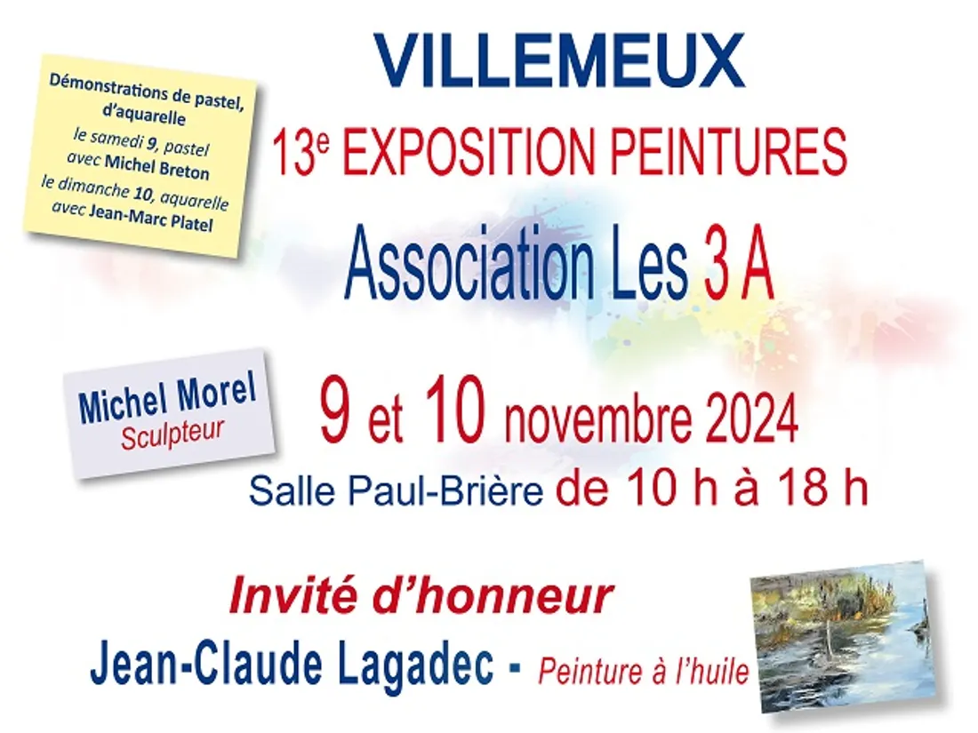 VILLEMEUX-SUR-EURE - Exposition peintures les 3 A