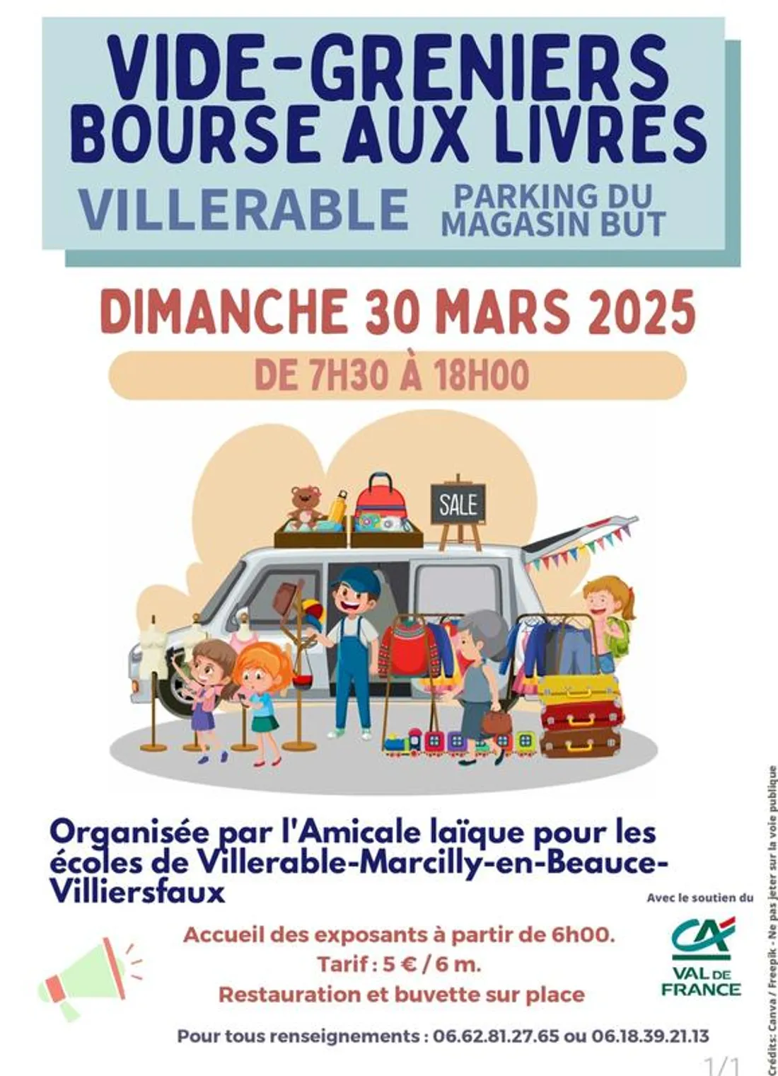 VILLERABLE (41) - Vide-greniers et bourse aux livres
