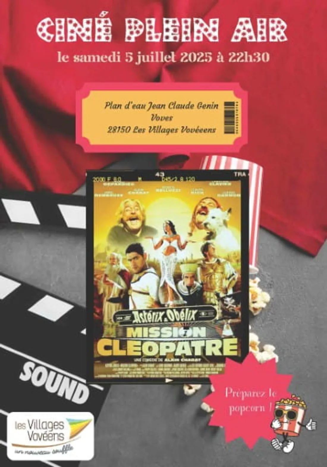VOVES - Ciné Plein air : Astérix et Obelix Mission Cléopatre