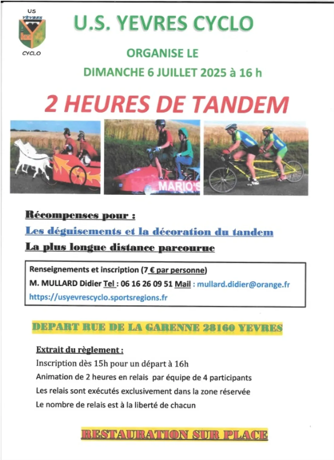 YÈVRES - 2 Heures de Tandem