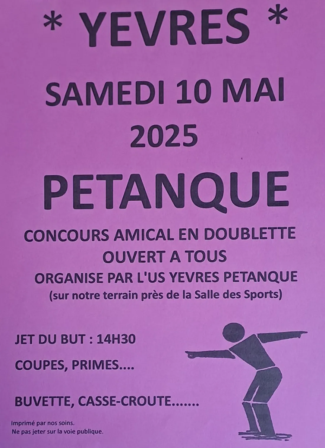 YÈVRES - Concours de pétanque