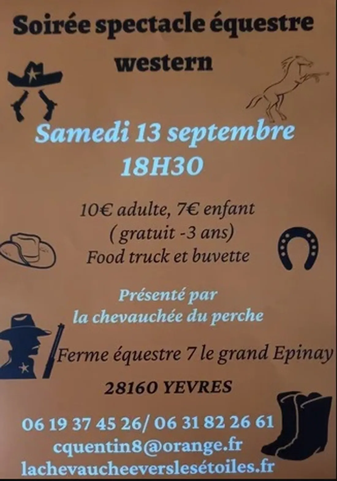 YÈVRES - Soirée spectacle équestre western