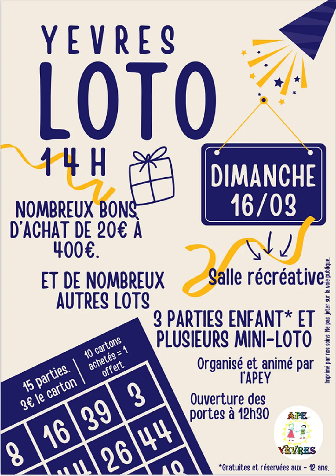 YÈVRES - Loto de l'APEY