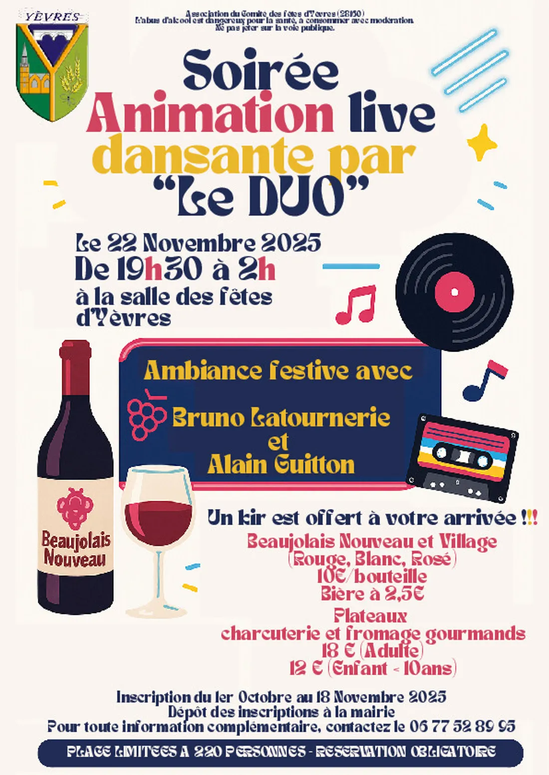 YÈVRES - Soirée Beaujolais du comité des fêtes
