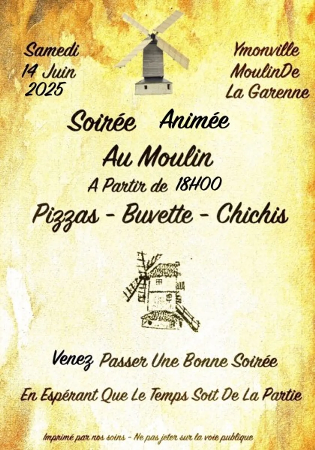 YMONVILLE - Soirée animée au moulin de la Garenne